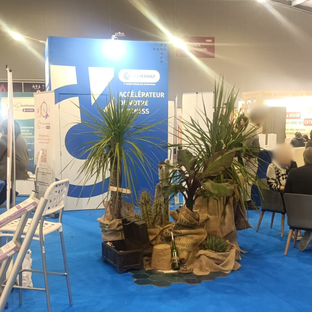 Evénement professionnel de La Place créative Montpellier décorer avec des plantes en pots
